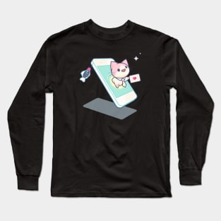 Inbox Kitty Long Sleeve T-Shirt